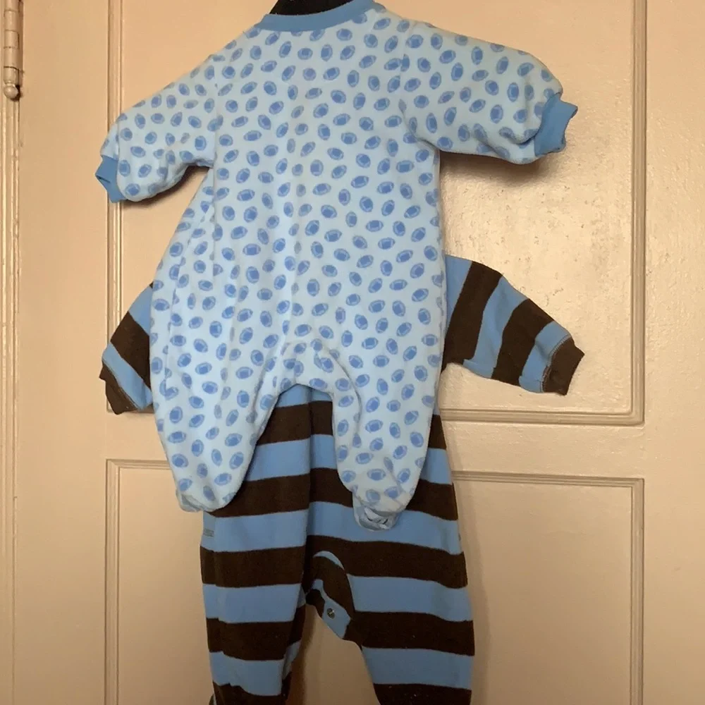 CARTER’S 3 MONTH ONCIES BUNDLE 2 NEW BLUE & BROWN